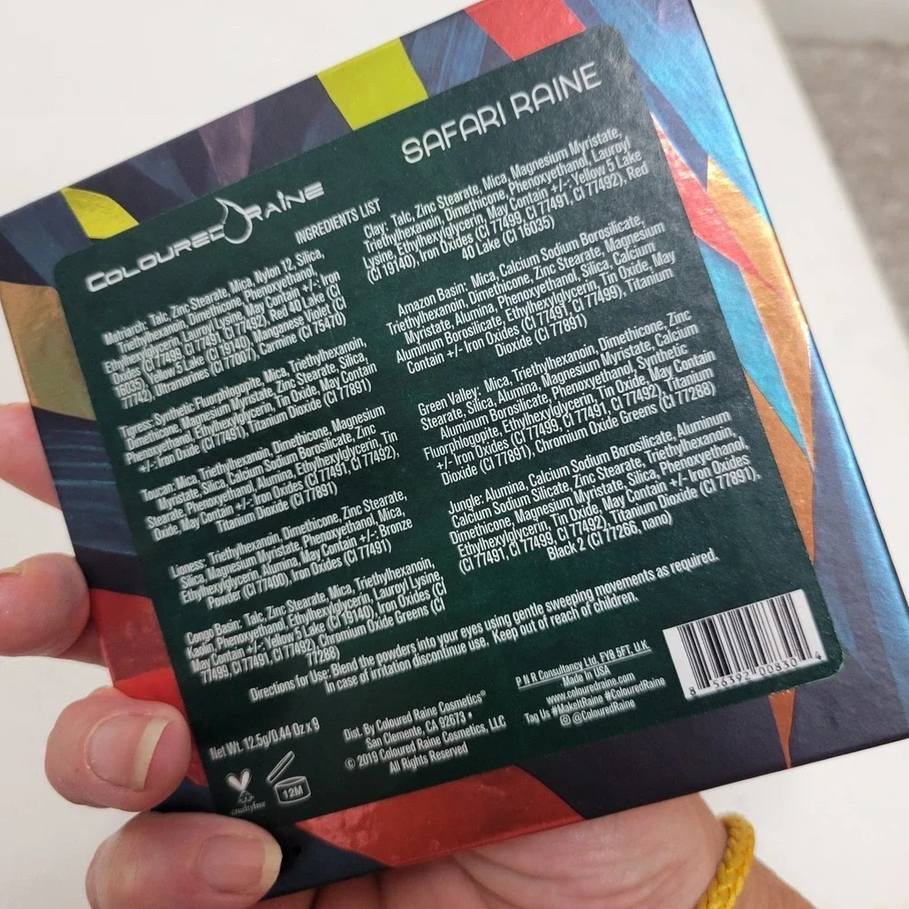 NEW Coloured Raine Safari Raine Eyeshadow Palette 9 Colors Mirror Greens‎ Blues